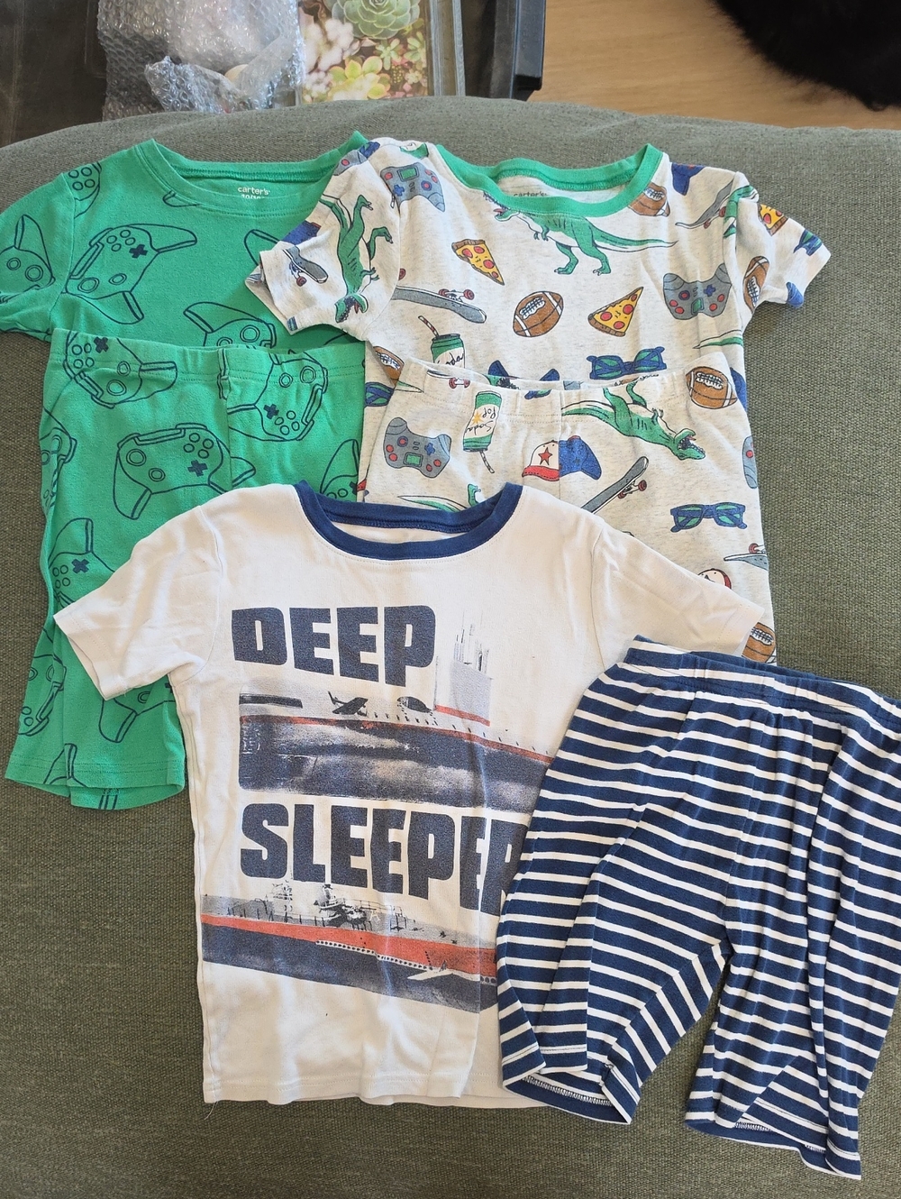 Carter's Kids Pajama Set Of 3 Shorts And Tops